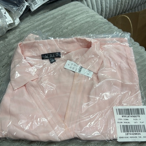 J Crew Bungalow popover top in crepe de chine CC986 - Picture 2 of 2